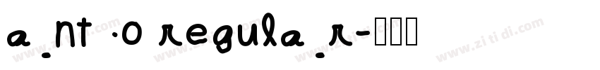 anto regular字体转换